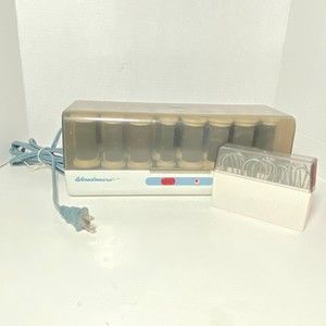 VTG Electric Hot Roller 24 Velvet Curlers Windmere 3 sizes 30+ pins Pageant Prom